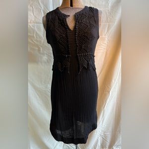 Gypsy black sleeveless cotton dress